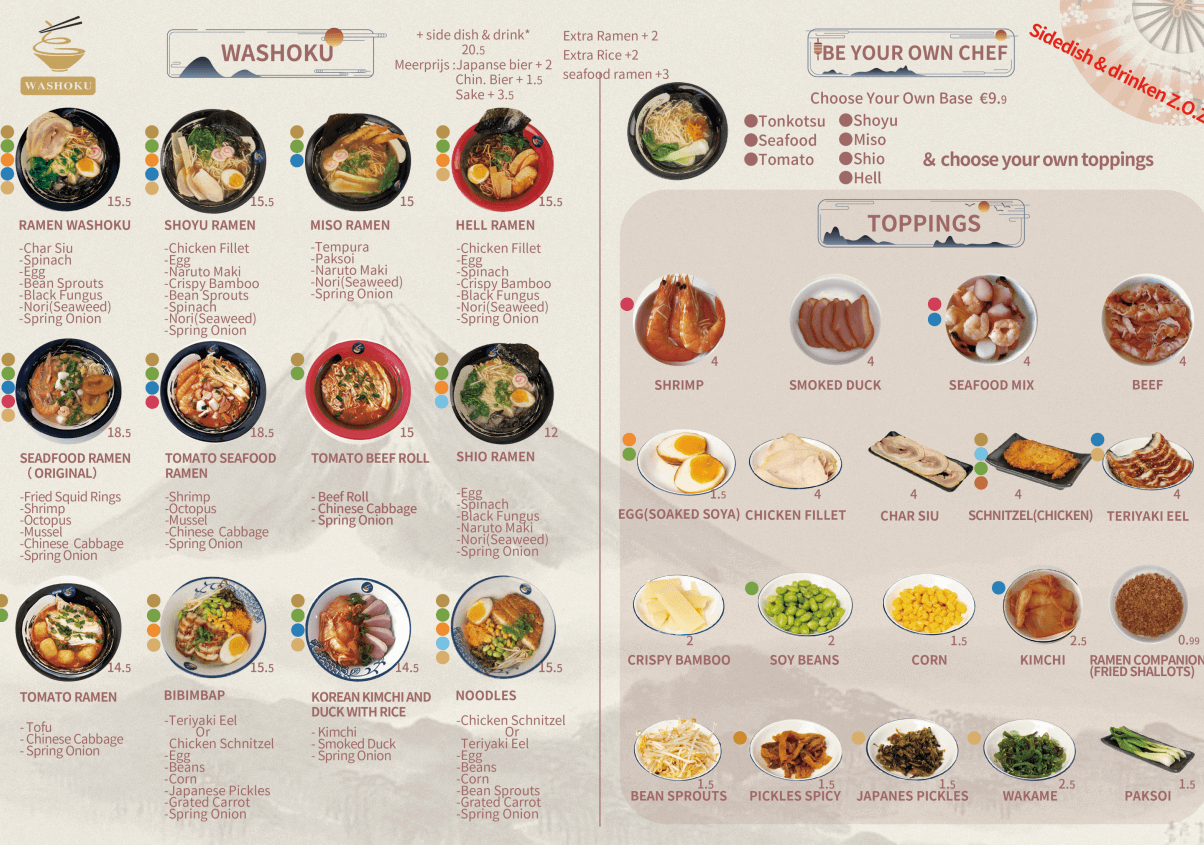 Menu pagina 1